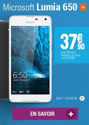  Microsoft Lumia 650 avec M6 mobile