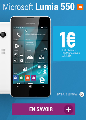  Microsoft Lumia 550 avec M6 mobile