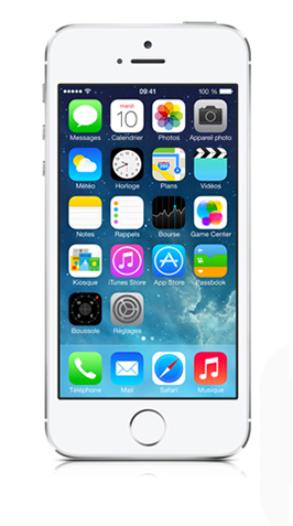iPhone 5S 16 Go Argent avec M6 mobile