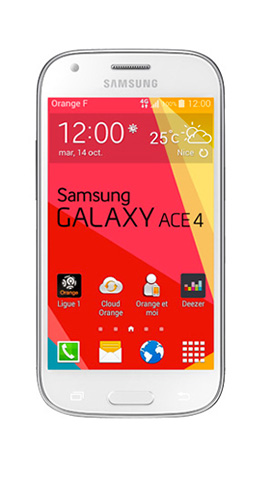Samsung Galaxy Ace 4 blanc M6 mobile by Orange