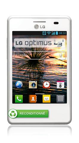 LG optimus L3 II blanc reconditionné avec M6 mobile