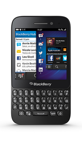 Le Blackberry Q5 Noir avec un forfait M6 Mobile !