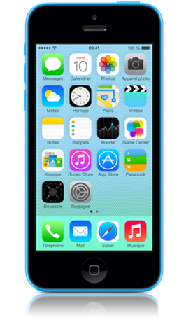 iPhone 5C Bleu avec M6 mobile